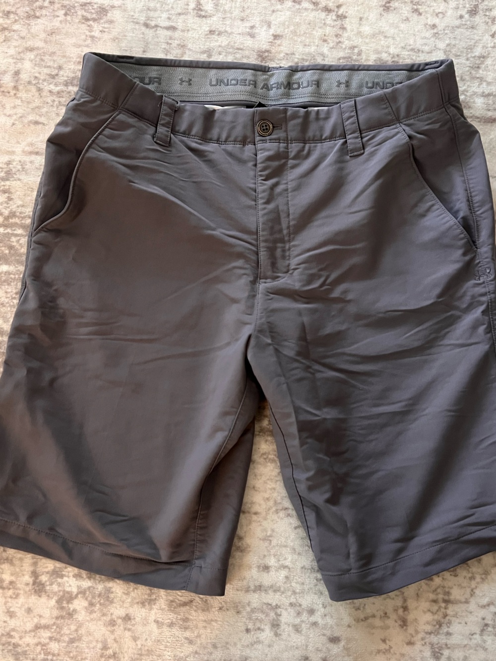 Under Armour Men's Charcoal Gray Chino-Style Performance Shorts